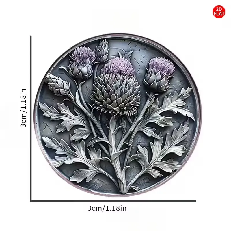 Vintage Scottish Thistle Brooch – Creative Lapel Pin / Boutonniere, Unique Clothing Badge, Versatile Fashion Accessory for Jackets, Bags & Hats